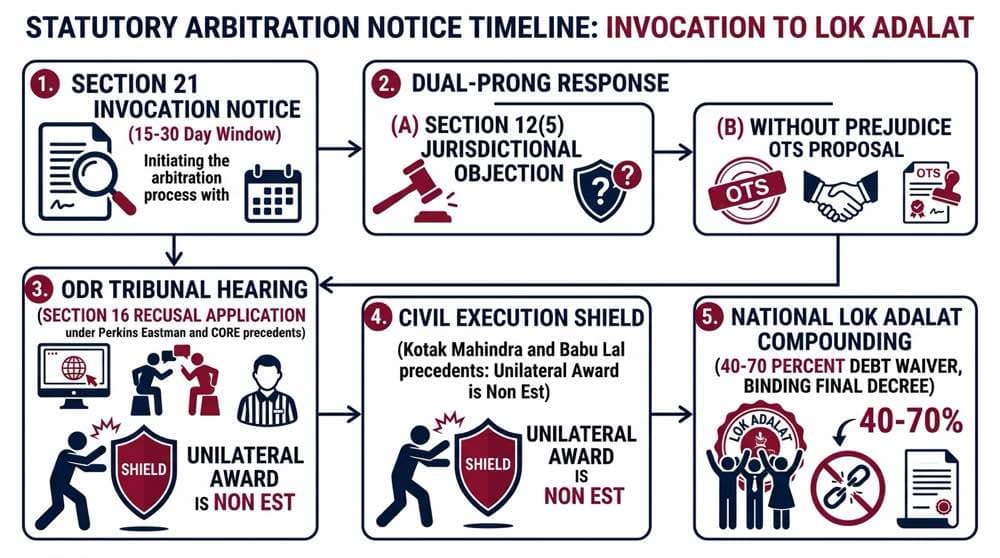Statutory Arbitration Notice Timeline from Invocation to Lok Adalat