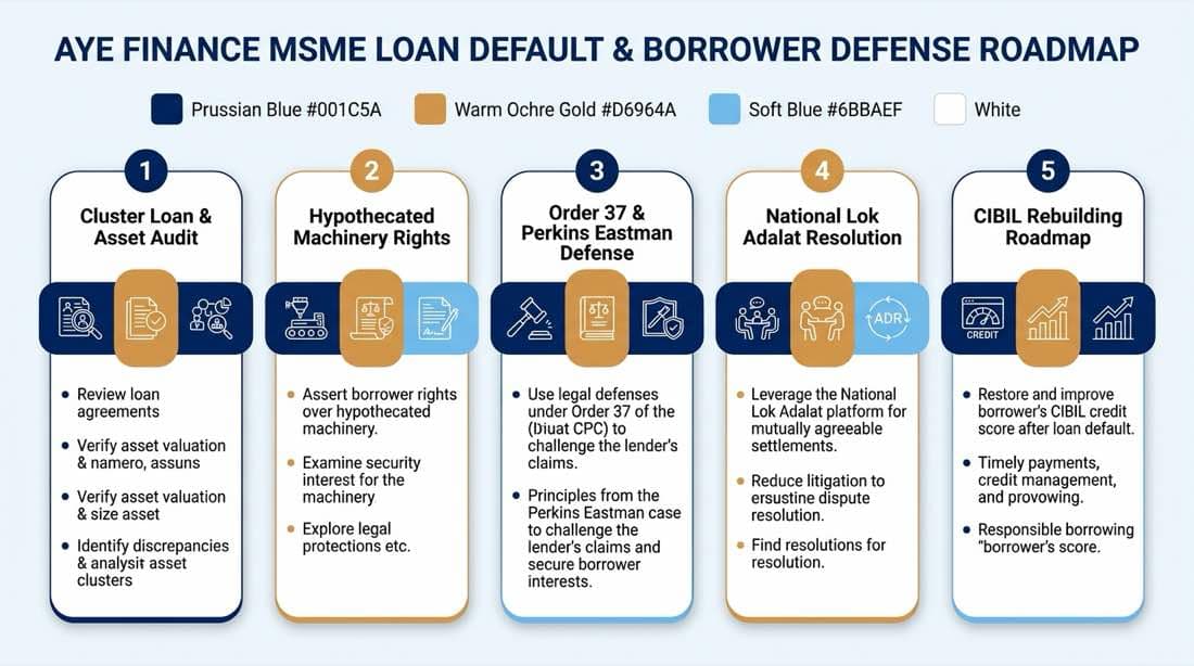 Aye Finance 5-stage loan default and borrower defense roadmap