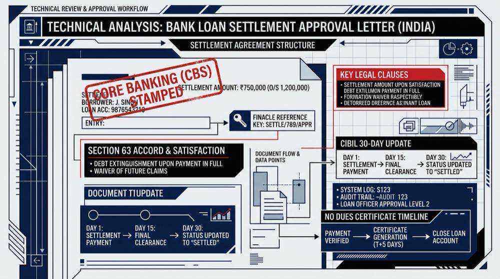 Forensic anatomy of a genuine bank loan settlement approval letter