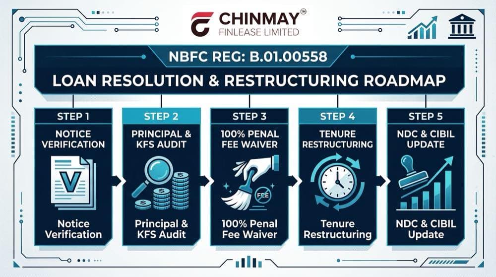 Chinmay Fin loan default resolution and restructuring roadmap