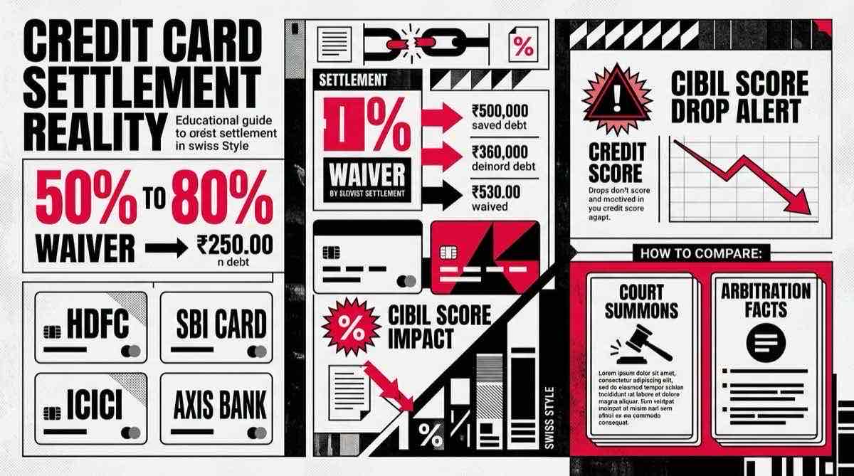 Indian credit card settlement process, bank waiver benchmark, and legal defense roadmap