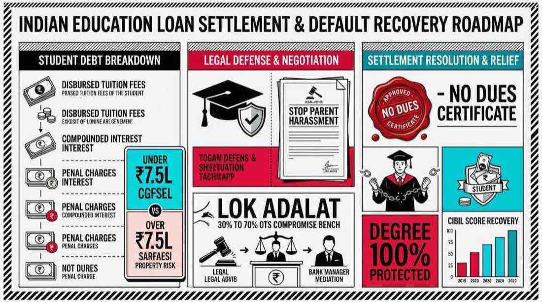 Indian Education Loan Default, SARFAESI Risk and Lok Adalat Settlement Guide