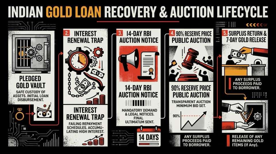 Gold loan auction timeline, surplus recovery, and settlement roadmap