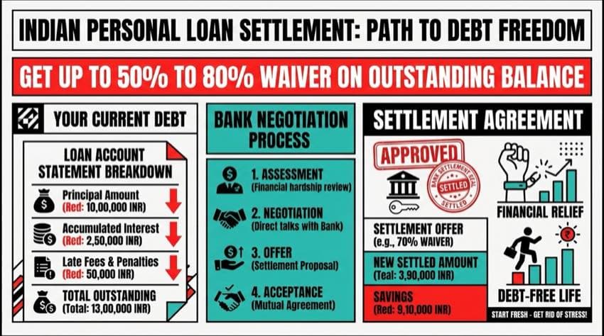 Indian personal loan settlement process and bank waiver roadmap